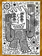 Load image into Gallery viewer, Smiler (original ink drawing 2021)